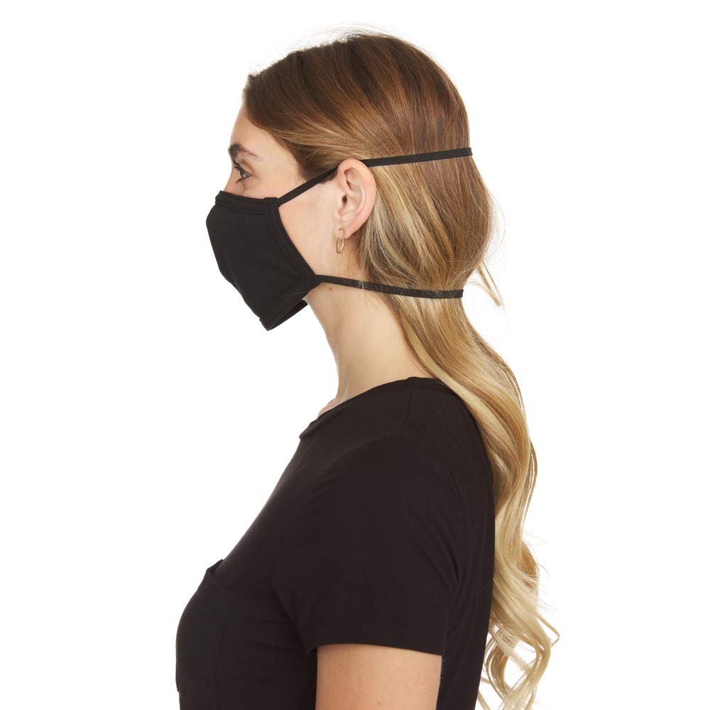 Yacht & Smith Soft Face Cover, Combed Cotton, Unique Nose Closure Prevents Fogging Glasses, Anti-Microbial Prevention, Washable, Reusable, Bulk