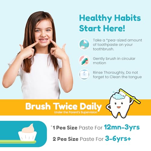 Image of Mother Sparsh Toothpaste for Kids-50g, Mix Fruit (With Free Toothbrush) | Strengthens Gums, Whitens Teeth | Preservative & Fluoride Free Baby Toothpaste | Anti Cavity + Enamel Care