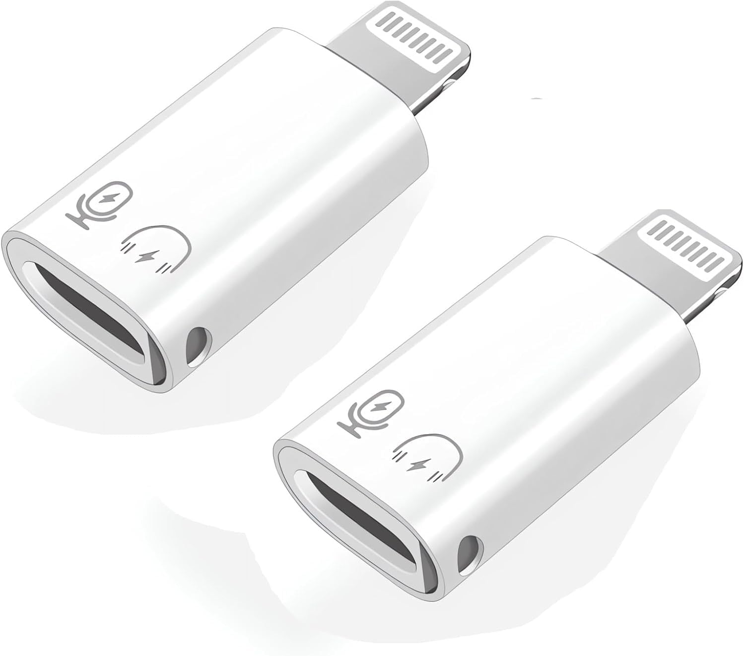 [Apple MFi Certified] 2 Pack Lightning Male to USB C Female Headphones Adapter,Lightning Headphones to Type C Aux Audio Adopter Connector Dongle for iPhone 14/13/12/11/8/7/Plus/Pro Max/6 NO Call