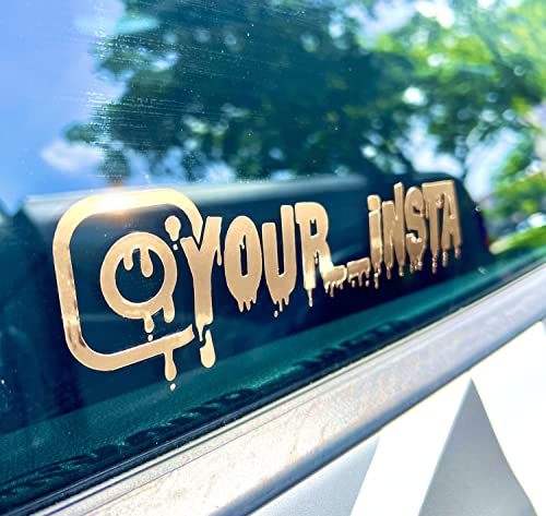 Custom Drip Style Decal Sticker Compatible with Instagram Size & Color Options