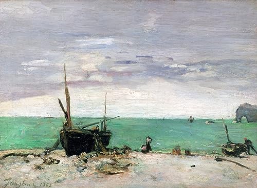 Tableau Étretat Johan Barthold Jongkind - Impression d'Art Vintage 60x90cm
