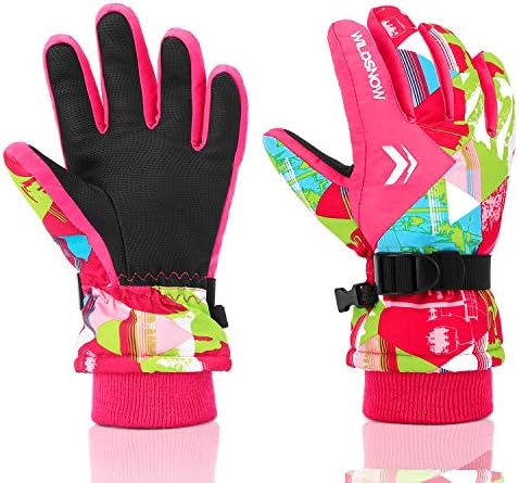 Ski Gloves, RunRRIn 100% Waterproof Warm Snow Gloves for Mens, Womens, and Kids