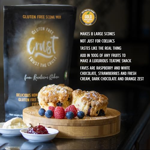 Gluten Free Scone Mix by CRUST - Easy-to-Bake Fluffy, Buttery Scones Fresh from the Oven - Delicious Gluten Free Snacks - Add Sweet or Savoury Fixings - 450g Package Scone Mix Makes 8 Large Scones - Image 3
