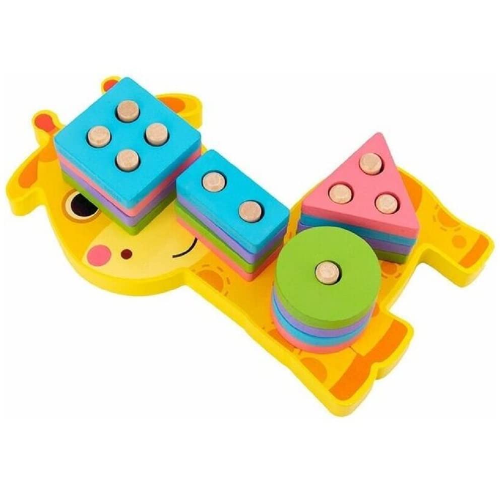 UKRSorting Shapes Puzzle Giraffe Toys | Educational Toys | Different Shapes | Multicolored