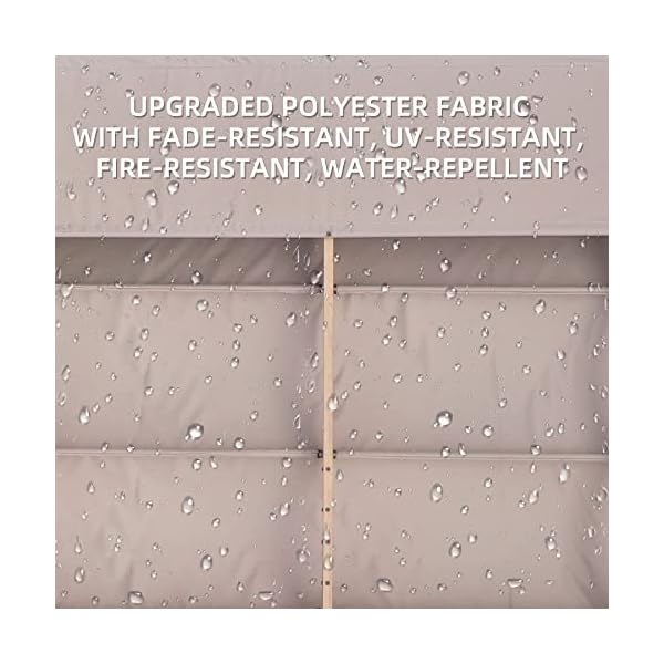 Domi 10 x 13 outdoor retractable pergola gazebo modern grape trellis pergola with sun shade canopy patio aluminum shelter for garden porch beach yard with natural wood grain frame  urban country home decor