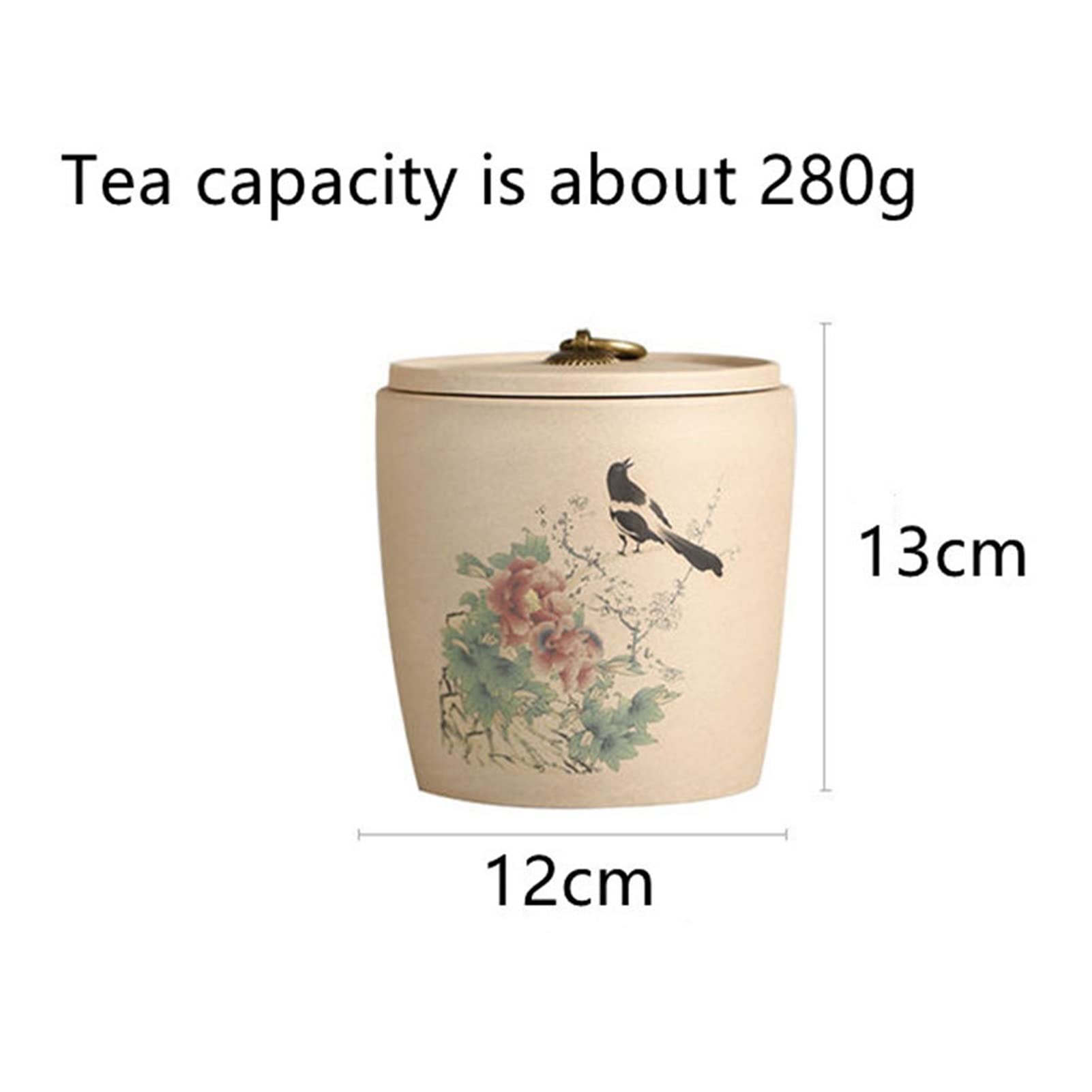 Lata de té Botella de Almacenamiento for el hogar, Organizador café, Tarro cerámica, Especias, Caja Cereales Carrito de té(A)