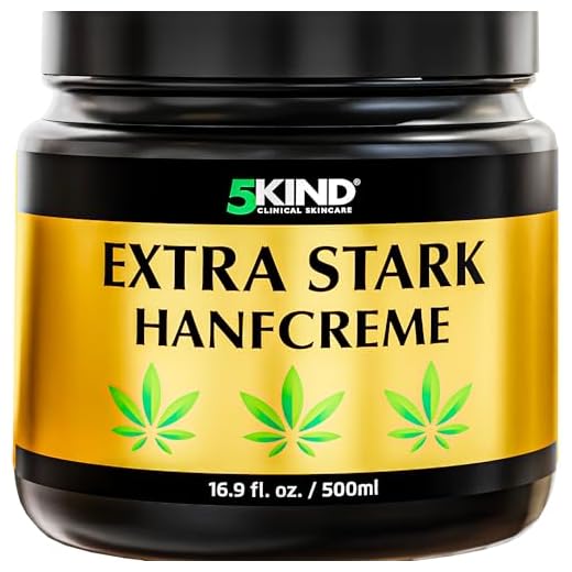 5kind Extrastarke Hanfcreme 500 ml – Hochdosiertes Hanf Gel und Arnikacreme – Wirkt gegen Rückenbeschwerden & Muskelkater, beruhigt Füße, Knie, Nacken, Schultern – Schmerzgel mit natürlichen Extrakten