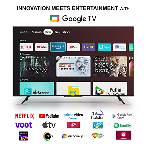 Image of SANSUI 190 cm (75 inches) 4K Ultra HD Smart LED Google TV JSW75GSUHDFF (Pebble Grey)