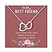 D Dongjiangjin Gift Geschenke für Beste Freundin Freundschaft Kette Herz Halskette Schmuck Geburtstag Geschenk für Beste Freundin Frauen Damen Mädchen
