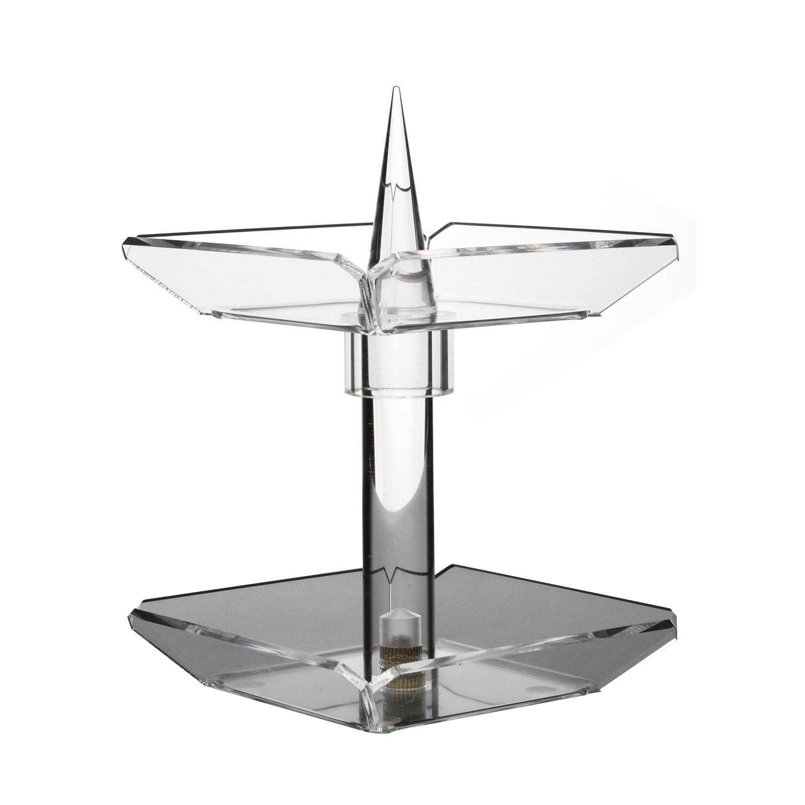Msioytog Jewelry Display Stand Rotating Acrylic Tray Space Saving Jewelry Holder Portable Rotating Organizer Makeup Organizer
