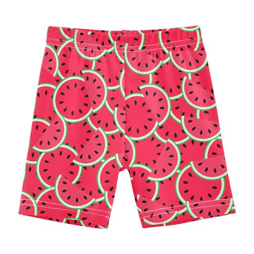 JHKKU Girls Watermelon Shorts Cotton Cartwheel Bike Kids Biker Under Dress Dance Short Girl Clothes 5T