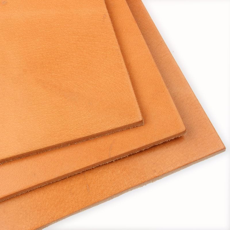Cuir de Vachette Dur 4-5mm d'épaisseur Cuir tanné végétal Cuir Haute densité Tapis de Table sous-Verre Tapis de Souris Cuir de Buffle