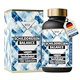 VitaminHouse DRÜSEN BALANCE - 180 Kapseln (180 Tage), Vegan - Jod Selen Schilddrüse Komplex mit...