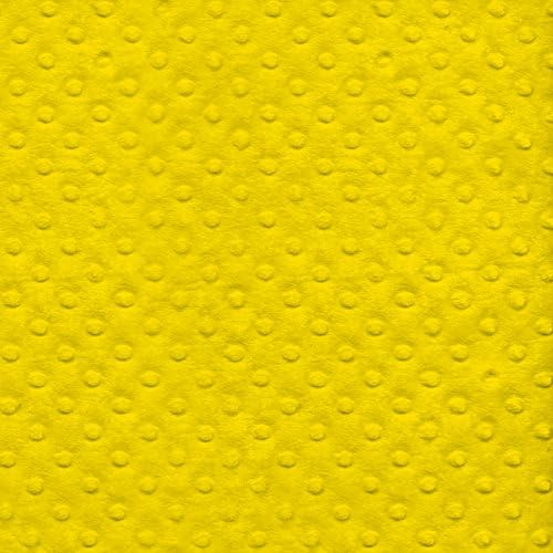 DAVID TEXTILES Yellow Minky Bubble Plush Fleece Throw Blanket