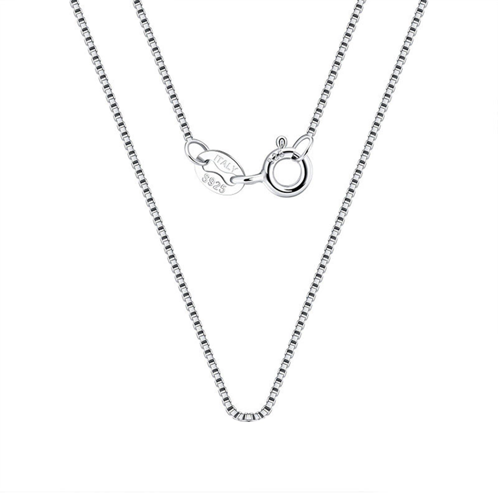 Catena Donna Argento 925, Collana con Catena a Maglie 1mm 40/55/60cm