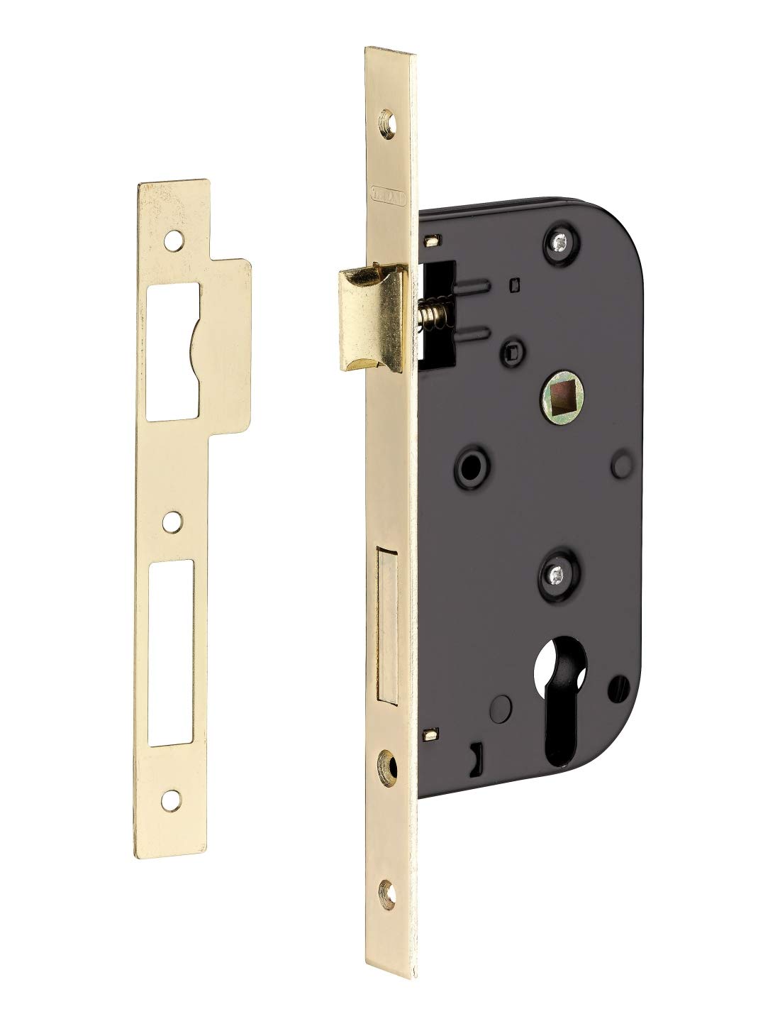 Thirard 8mm Square Recessed Cylinder Lock Housing Brass Front Door Knob