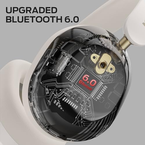 Monster Persona 6th ANC Active Noise Cancelling Headphones, Bluetooth Headphones Over Ear with HiFi Stereo Audio, 60H Playtime, 3 EQ Modes, Bluetooth 6.0, Wireless Headphones for Travel, White — view 4