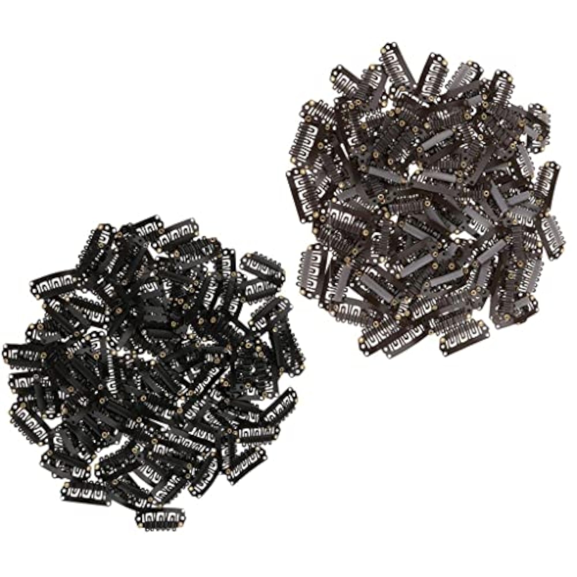 200x Hairpiece Hair Extension Snap Clips 6 Teeth U Shape