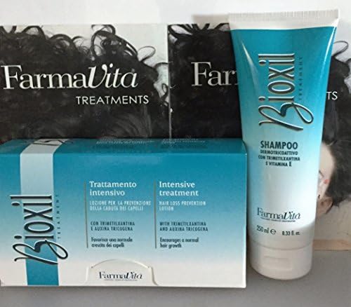 FarmaVita BIOXIL INTENSIVE TREATMENT HAIR LOSS PREVENTION LOTION 12X8ML PLUS SHAMPOO 250ML