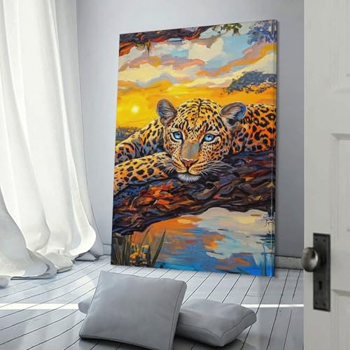 Impression sur toile leopard deco haut de gamme pour bureau - 3