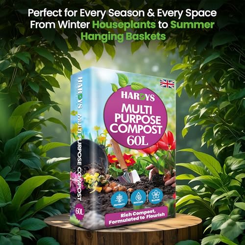 Hardys 60L Multi Purpose Compost - Potting & Seed Compost for Outdoor Plants | All Purpose Indoor Plants Potting | Nutrient Rich Fertiliser for Garden, Pots, Planter Beds - Image 4
