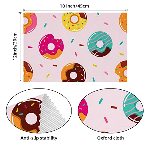 Sets de table Donuts lavables pour protéger la table des enfants contre les taches