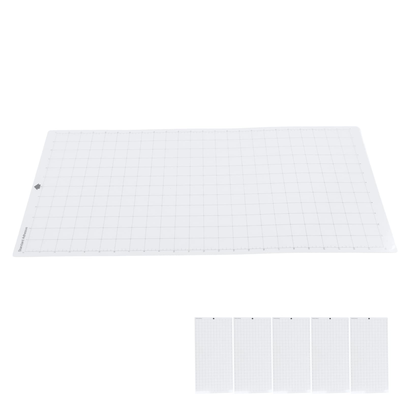 Tappetino Taglio 5 Pezzi 24 X 12 Pollici PVC Adesivo Viscosità Media Maglia Antiscivolo Trasparente Tappetino Taglio a Griglia Ad Alta Elasticità per Carta Costruzione Silhouette Cameo Quilti
