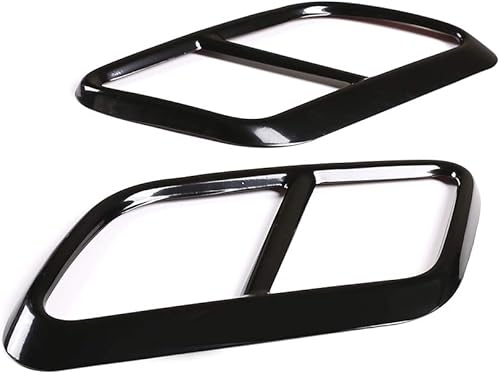 Miniatura 4 de YIWANG 304 acero inoxidable tubo de escape cubierta accesorios para Land Rover Range Rover Velar 2017 2018 2019 (negro)