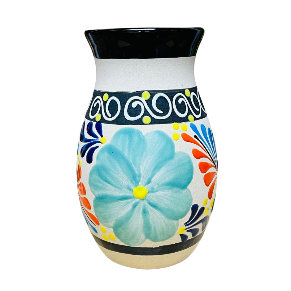 Miniatura 8 de Florero Ovulo - Mexican Home Décor - Clay Vase - Michoacán Clay Vase - Oval Clay Vase - Handmade vase - Hand painted Vase - Once Of A Kind Home