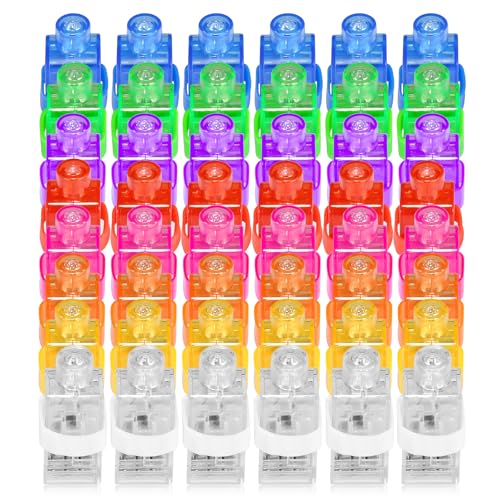 CALIFORNIA CADE ELECTRONIC Finger Lights 50Pcs in 8 Colors Finger Flashlights for Kids Adult Halloween Party Favors for Trick or Treats Goodie Bag Led Finger Lights for Easter Halloween Christmas