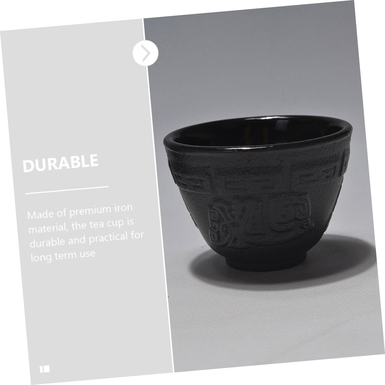 Cast Iron Tea Cup Black Iron Cup Classic Retro for Tea Ceremony