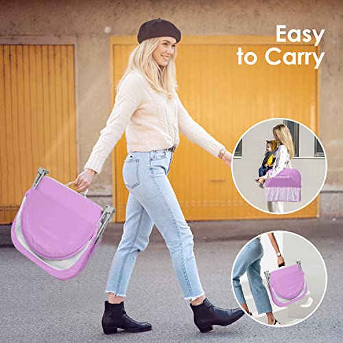 Aimsaims Travel Bassinet Portable Bassinets For Baby, Baby Travel Bassinet Foldable Baby Bassinet Small Travel Crib For Newborns Infants-Lightweight Washable Easy To Fold Purple #TOP3