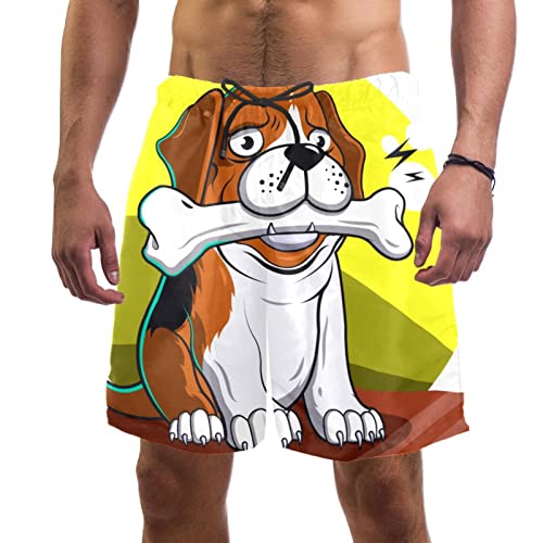 Maillots de bain pour hommes avec imprimé chien, le short de plage idéal pour vos vacances