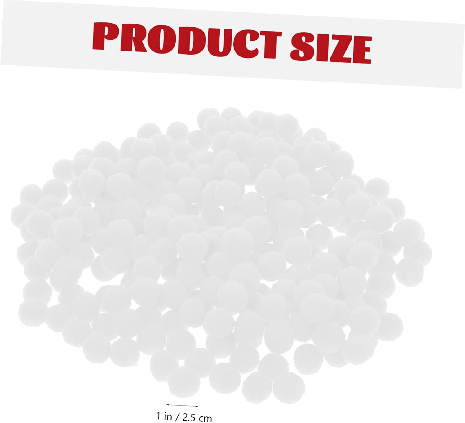 OFFIGAM 500pcs White Pompom for Crafting Soft Fluffy Crafting Accessories for Clothing Home Decor Scrapbooking and Creative Projects