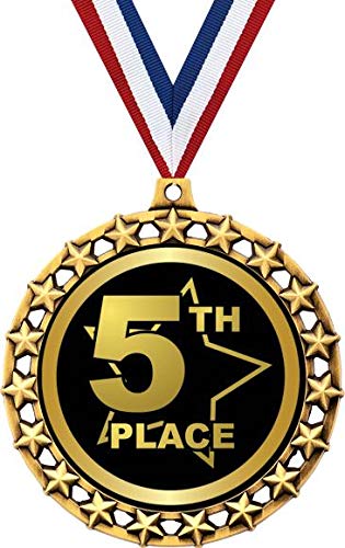 5th Place Medal, 2 1/2" Galaxy Star Fifth Place Medals, Great Fifth Place Awards
