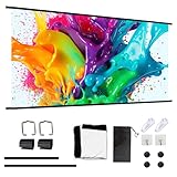 Projector Screen,100 inch Anti-Crease Movie Projector Screen,16:9 Foldable Movies Screens for Home Theater,Support Double Sided Projection