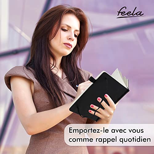 Carnet de notes A5 ligné rigide 128 pages lot de 3 pour prise de notes bureau - 6