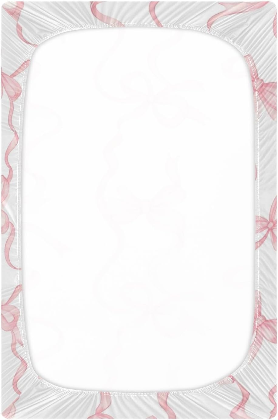 Watercolor Bows Crib Sheets for Boys Girls Pack N Play Sheet Soft Breathable Mini Crib Sheets 39" x 27"