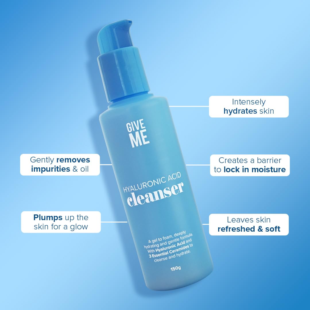 Give Me Cosmetics Hyaluronic Acid Cleanser, Deep Hydration, Moisture Retaining Face Wash - Image 3
