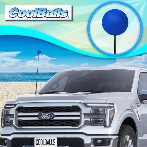 Coolballs Cool Plain Blue Car, Truck, SUV Decor Antenna Ball Auto Accessory
