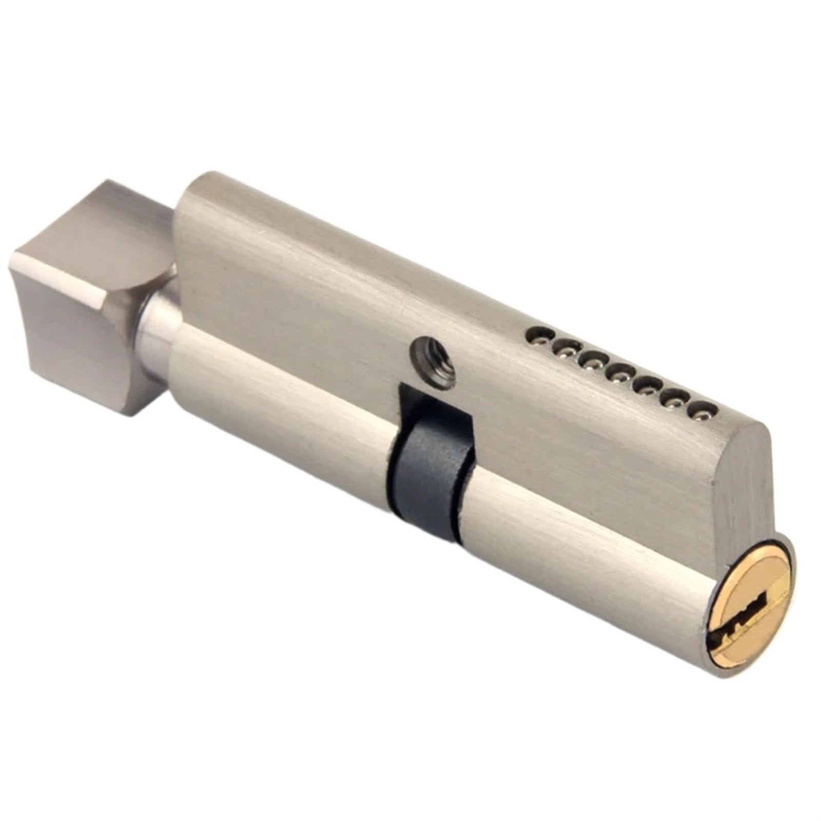Door Barrel Lock, Indoor Wooden Door Lock Cylinder Aluminum Alloy Silver