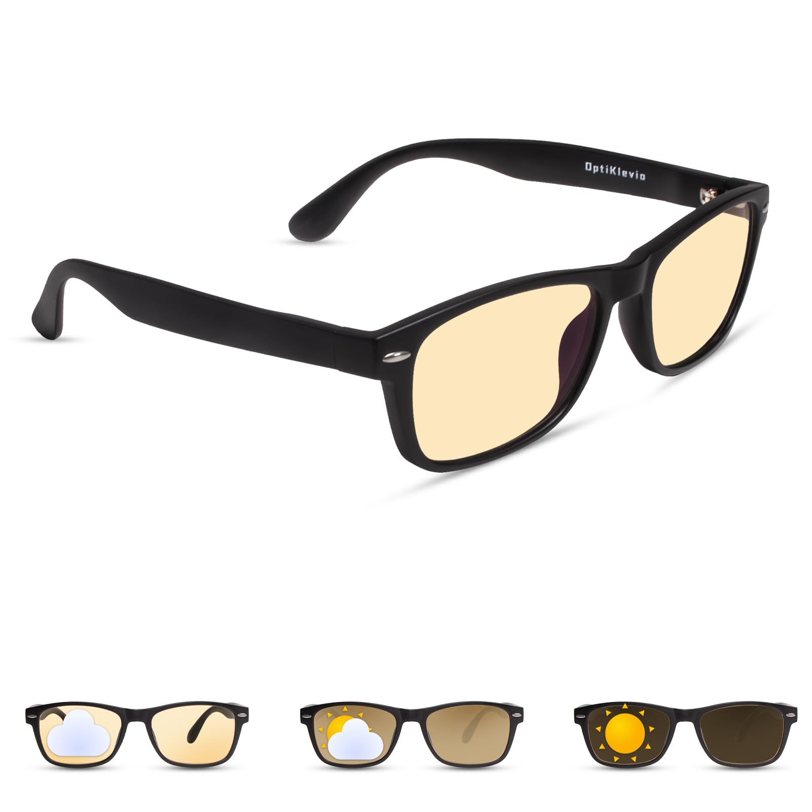 OptiKlevio Blue Light Blocking Glasses men women Computer Gaming Glasses men women Photochromic Glasses Night Driving Glasses Anti