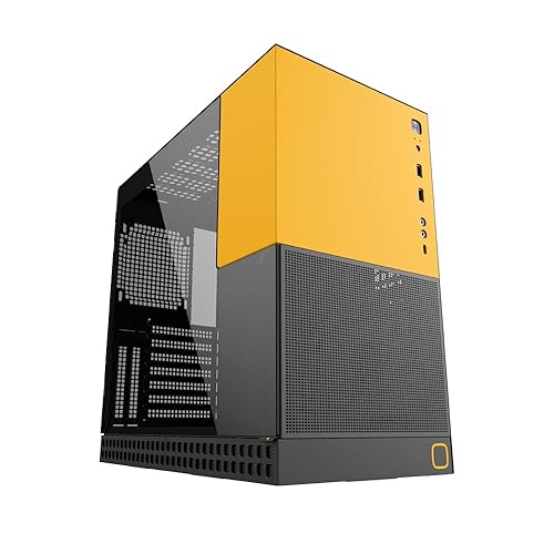 Geometric Future M4 King Arthur Black torre media/Mini, carcasa para juegos E-ATX/ATX, vidrio/acero de 1.2mm, diseño de túnel de aire vertical, tipo