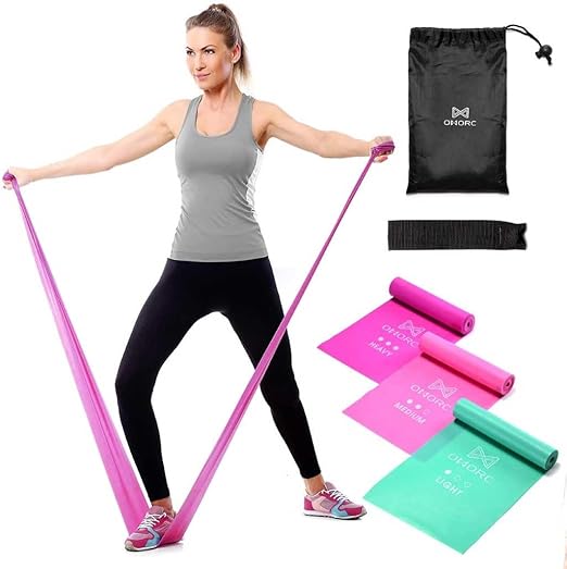 3 Pack Exercise Resistance Bands Set with 3 Resistance Levels 1.5M