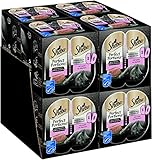 Sheba Perfect Portions Katzennassfutter – Hochwertiges Feuchtfutter für Katzen in 48 Schalen – Edle Pasteten mit Lachs (MSC) – Katzenfutter – 8er Pack (8 x 6 Schalen à 37,5g)
