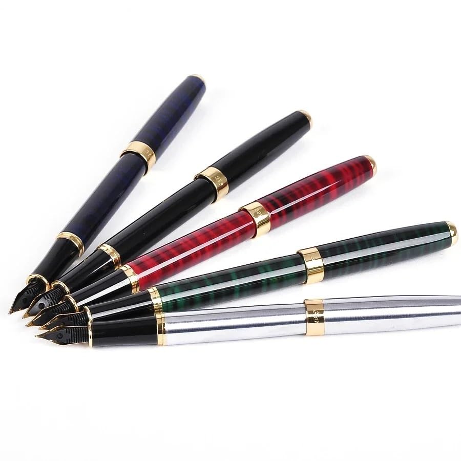 Stylo-plume en métal noir et rouge élégant de qualité supérieure