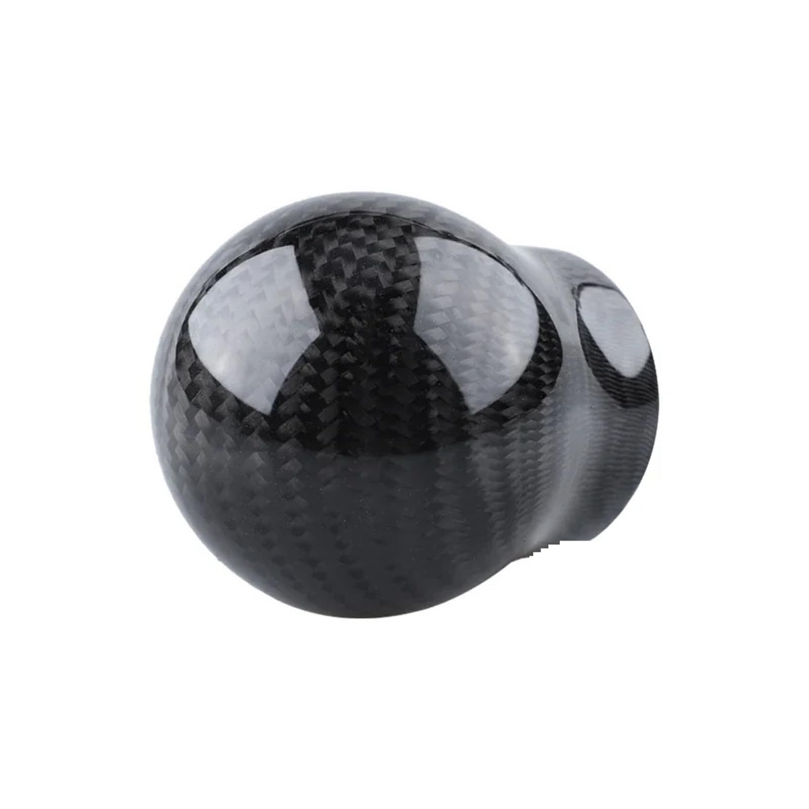KUNYOS Leather Gear Knob Carbon Fiber Manual Shift Knob Universal 5/6 Speed Gear Stick Head with Included Limiter Adapter(No Mark)