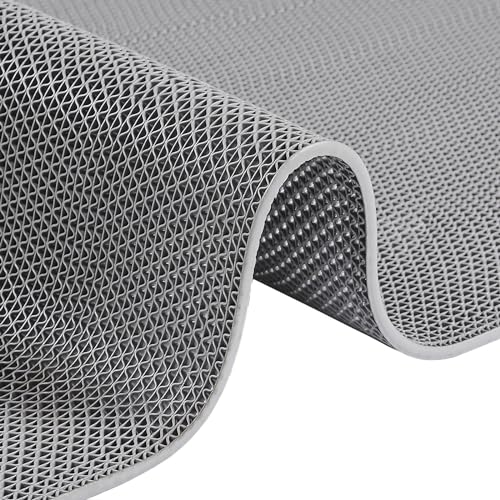 Tapis de drainage antidérapant en PVC gris 90x60 cm pour éliminer les sols glissants