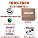 100%Face 2in1 Facial Tools–Jaw Exerciser (BEGINNER LEVEL - NEW UPGRADED VERSION) and Face Exerciser Book for-Jaw Workout, Double Chin Reducer, Face Slimmer, Mouth Exerciser for the Perfect Slim and Fit Face