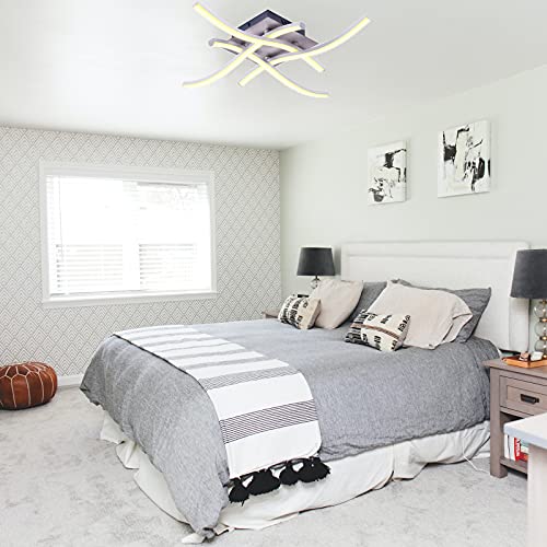 Lámpara de techo LED moderna, diseño Nullnet - Lámpara de techo LED dormitorio 3000 K/6000 K - Lámpara de salón, comedor, dormitorio, pasillo - Clase energética A++, 47,5 x 47,5 x 9,5 cm Cover